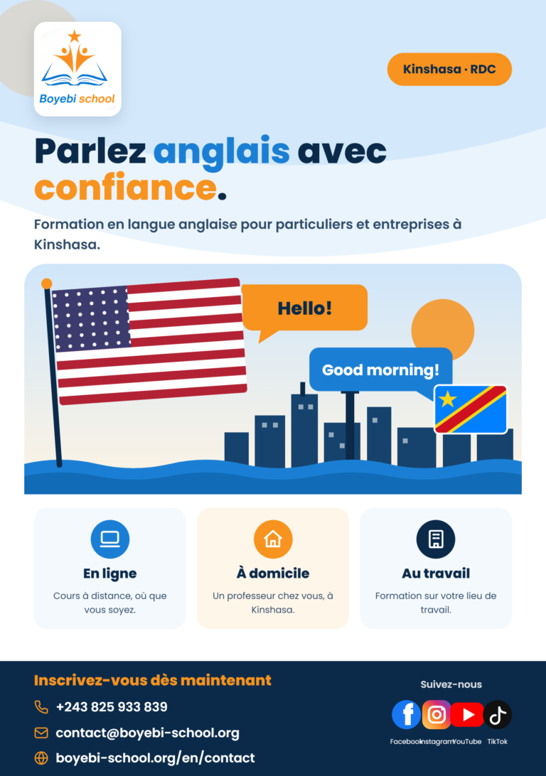 affiche formation en anglais